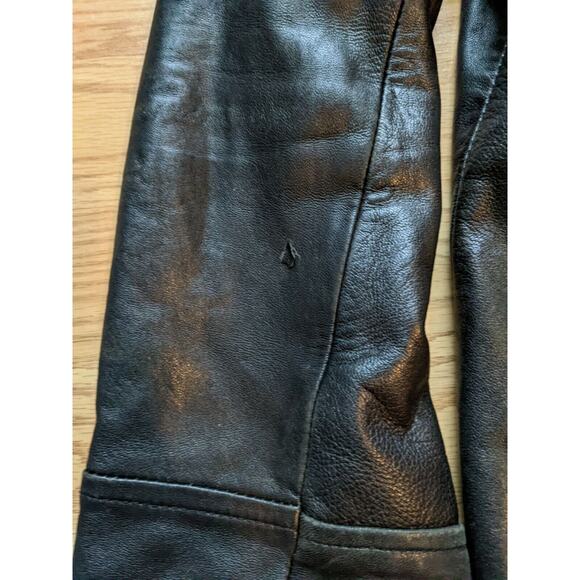 Womens Pelle Studio Genuine Leather Jacket Size XL Black Logo - Picture 4 of 12